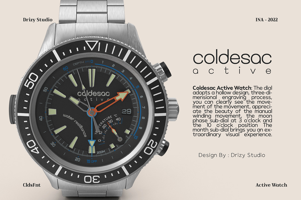 Coldesac – Modern Geometric Font, a Sans Serif Font by Drizy
