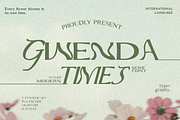 Gwenda Time - Serif Font, a Serif Font by Mofr 24 (Thumbnail 1 of 10)