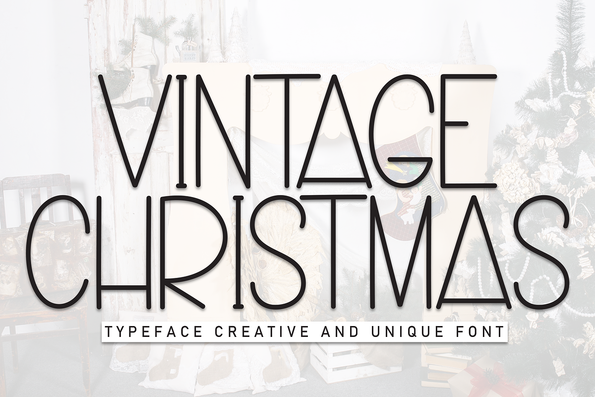 Vintage Christmas | Script Font, a Script Font by Scratchones (Photo 1 of 8)
