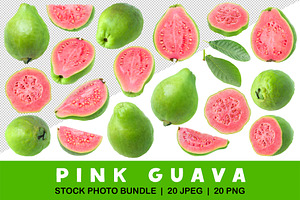 Green Pink fleshed Guava pieces