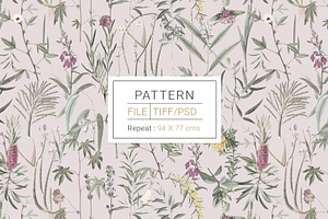 Soft Botanical Pattern Design