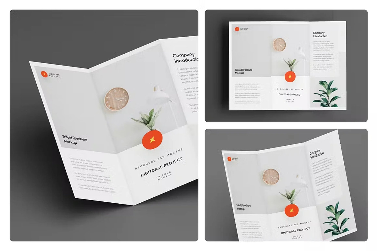 3 Fold Brochure Mockup Set, an Advertising Mockup by PaperMoon (Photo 3 of 4)