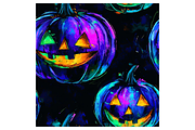 Neon Halloween Digital Paper, a Pattern Graphic by Chromolume Studio (Thumbnail 14 of 28)