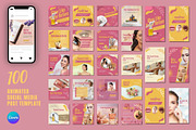 100 Animated Skincare Instagram Post, a Social Media Template by TheBrightGrap (Thumbnail 1 of 7)