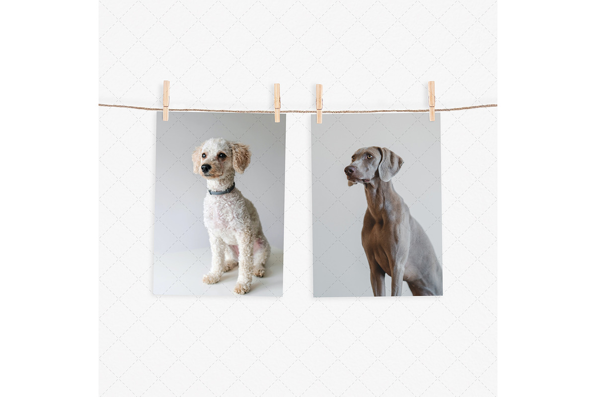 A4 prints mockup with clothespins, a Print Template by Dorado Stock (Photo 3 of 3)