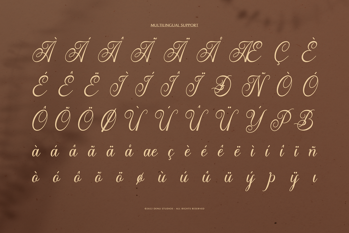 Kollegaly Rosalina Calligraphy Font, a Script Font by Denustudios (Photo 12 of 12)