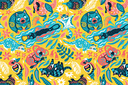 19 Fantasy Seamless Patterns, a Pattern Graphic by PenguinHouse (Thumbnail 3 of 20)