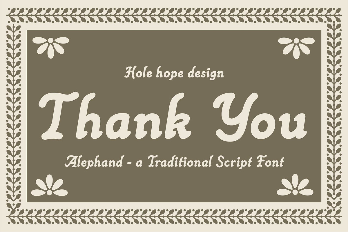 Alephand – A Traditional Script Font, a Serif Font by Hole Hope Design (Photo 8 of 8)