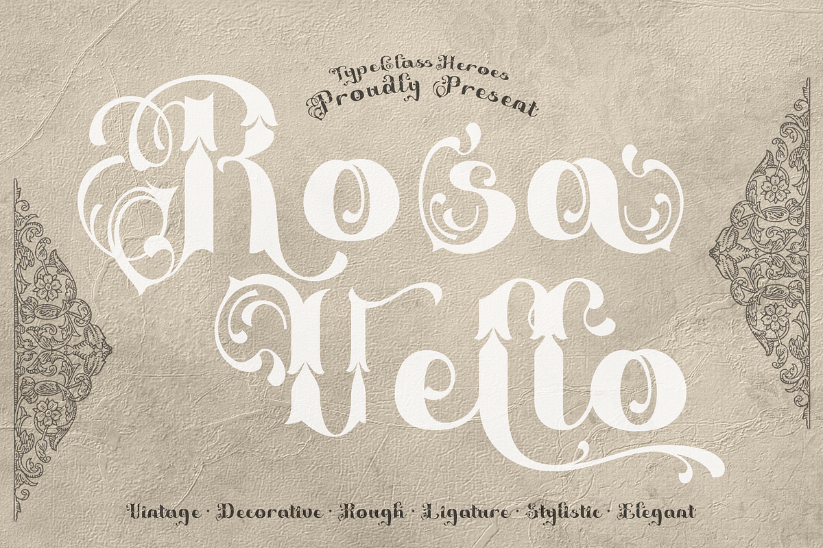 Rosavello Font, a Blackletter Font by TypeClassHeroes (Photo 1 of 10)