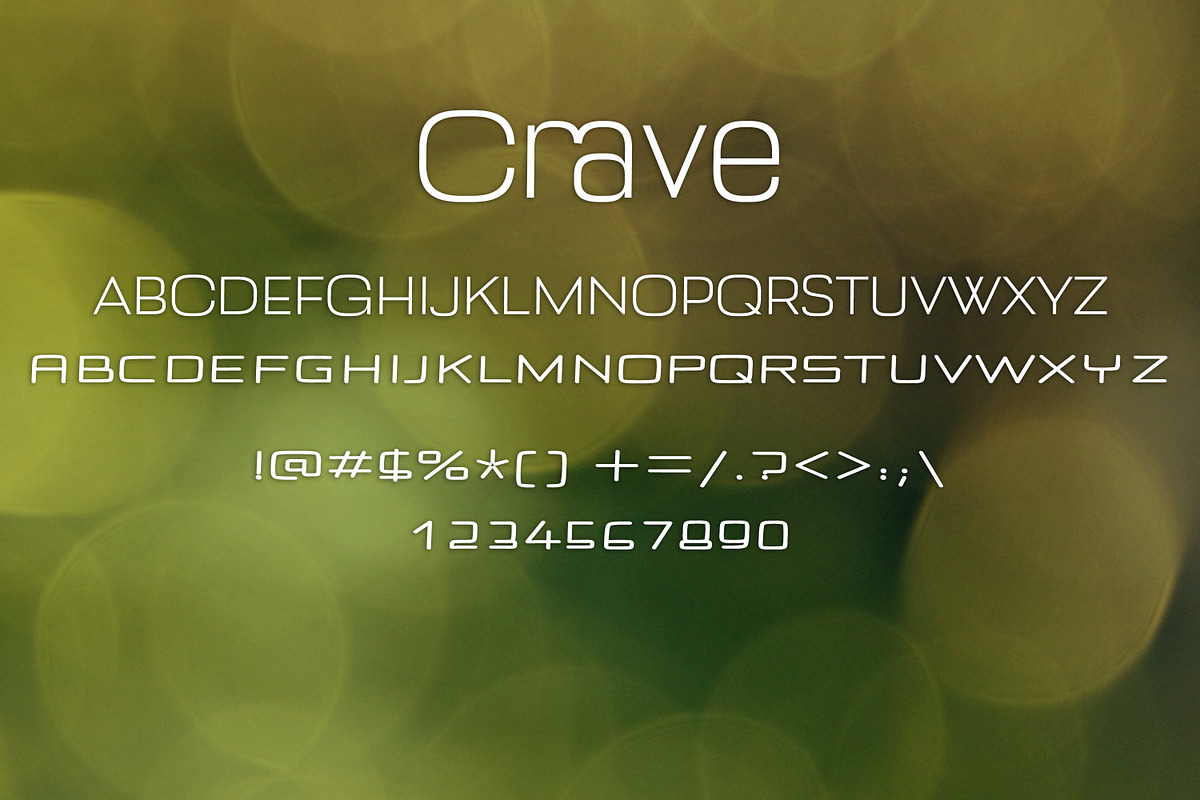 CRAVE font preview 2