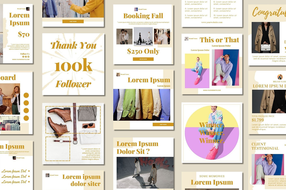 Aesthetic Social Media Post Template, a Social Media Template by BoontenStudio (Photo 3 of 7)