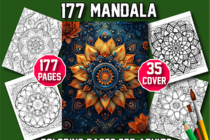 Mandala coloring Book for Adults, an Animal Illustration by Design Home