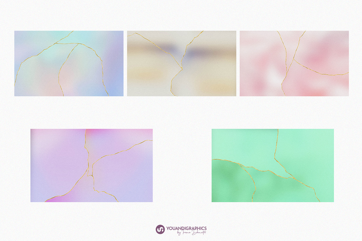 Kintsugi Gradient Backgrounds, a Texture Graphic by Youandigraphics (Photo 11 of 17)