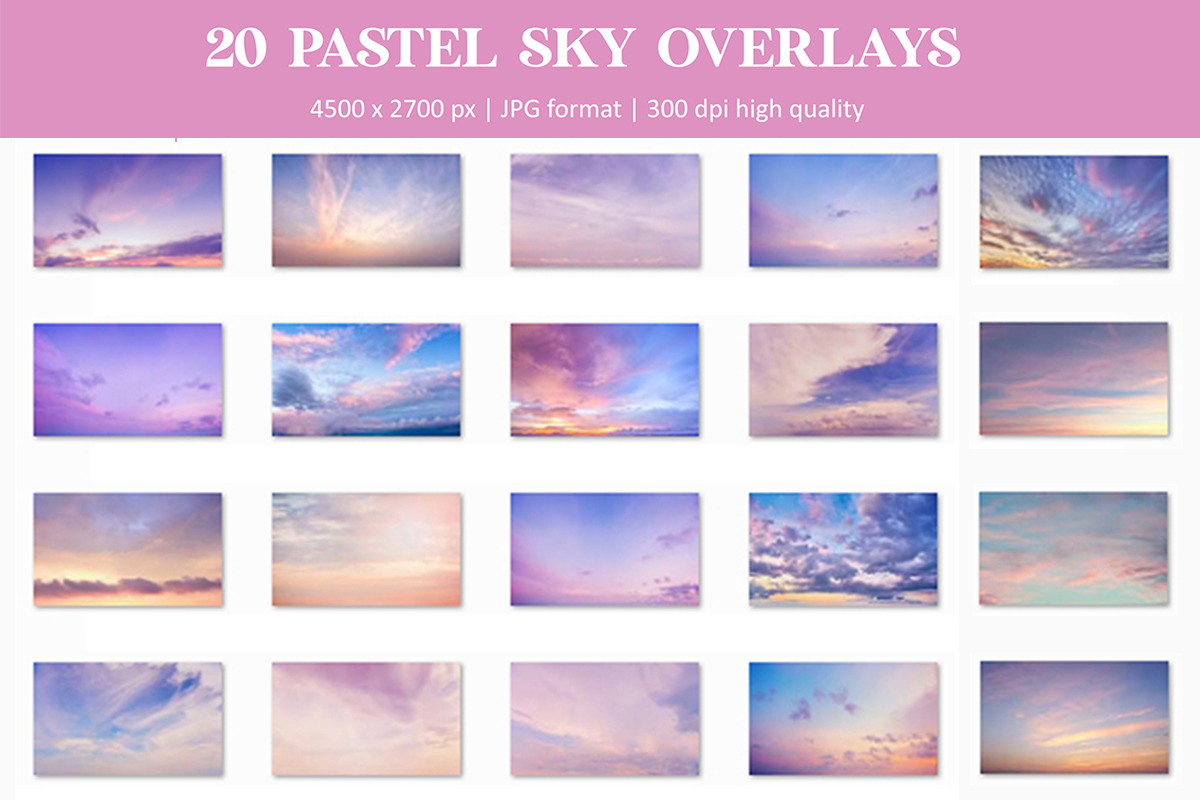 Dreamy Pastel Sky Overlay, an Object Graphic by VligCreativeStudio (Photo 4 of 4)