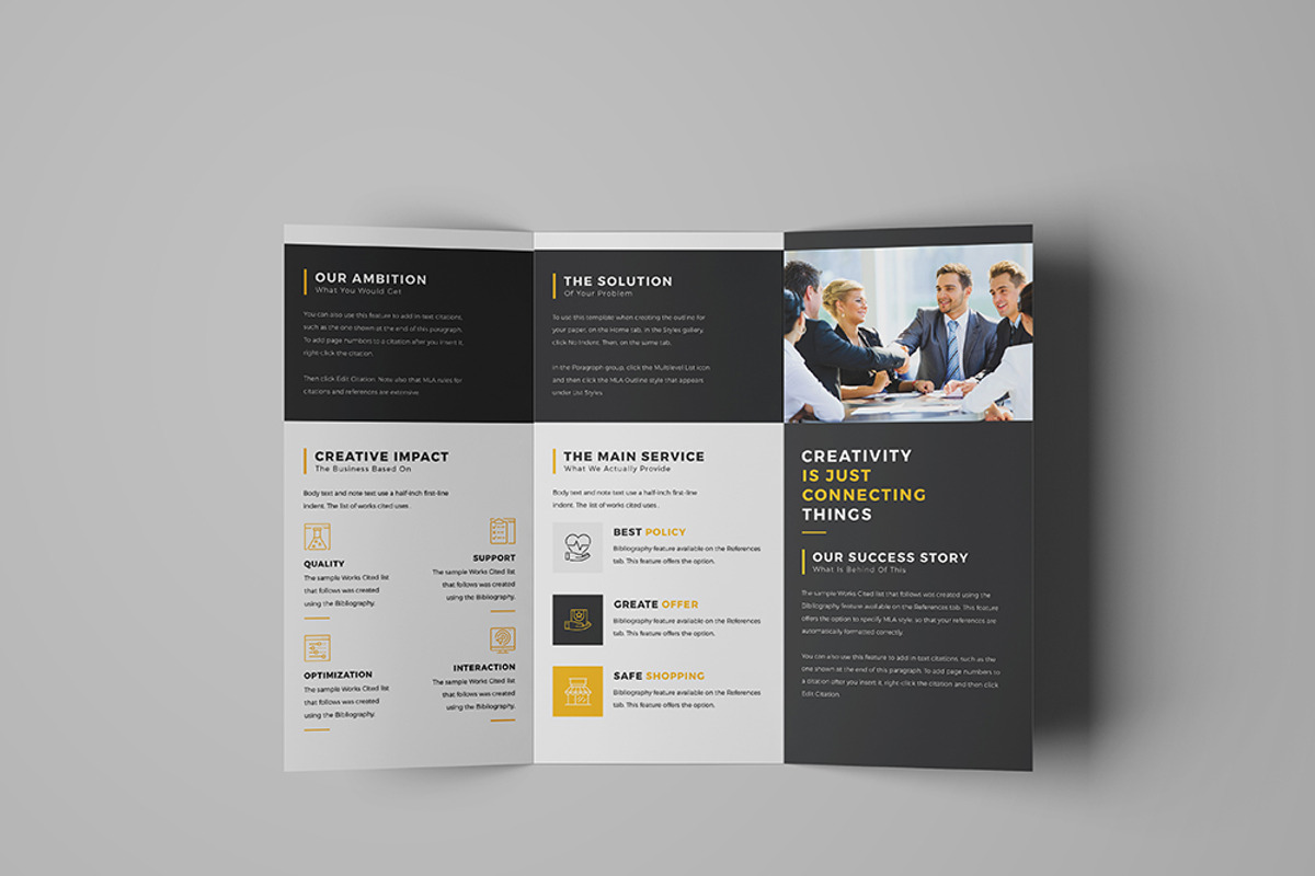 Minimalistic Tri-fold Brochure, a Brochure Template by TheFeture (Photo 8 of 9)