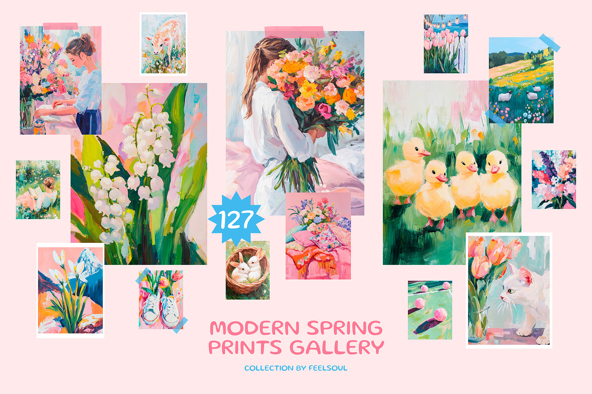 127 Spring Modern Prints Gallery, a Wallpaper Graphic by Feelsoul (Photo 1 of 13)