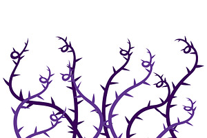 Background With Curling Thorns.