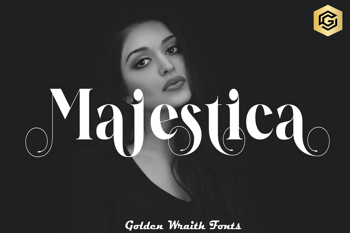 Majestica Font, a Script Font by Golden Wraith