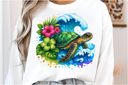 Sea Turtle Tropical Ocean Summer PNG, an Illustration by Designking (Thumbnail 6 of 6)