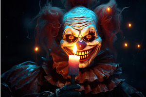 Glowing Scary Clown Glowing