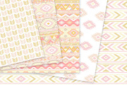 Blush Aztec Digital Paper, a Texture Graphic by Avenie Digital (Thumbnail 3 of 4)