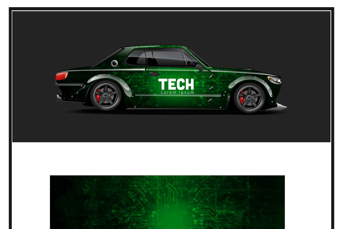 Futuristic Tech Car Wrap Design, a Technology Illustration by CarWrap design (Photo 3 of 4)