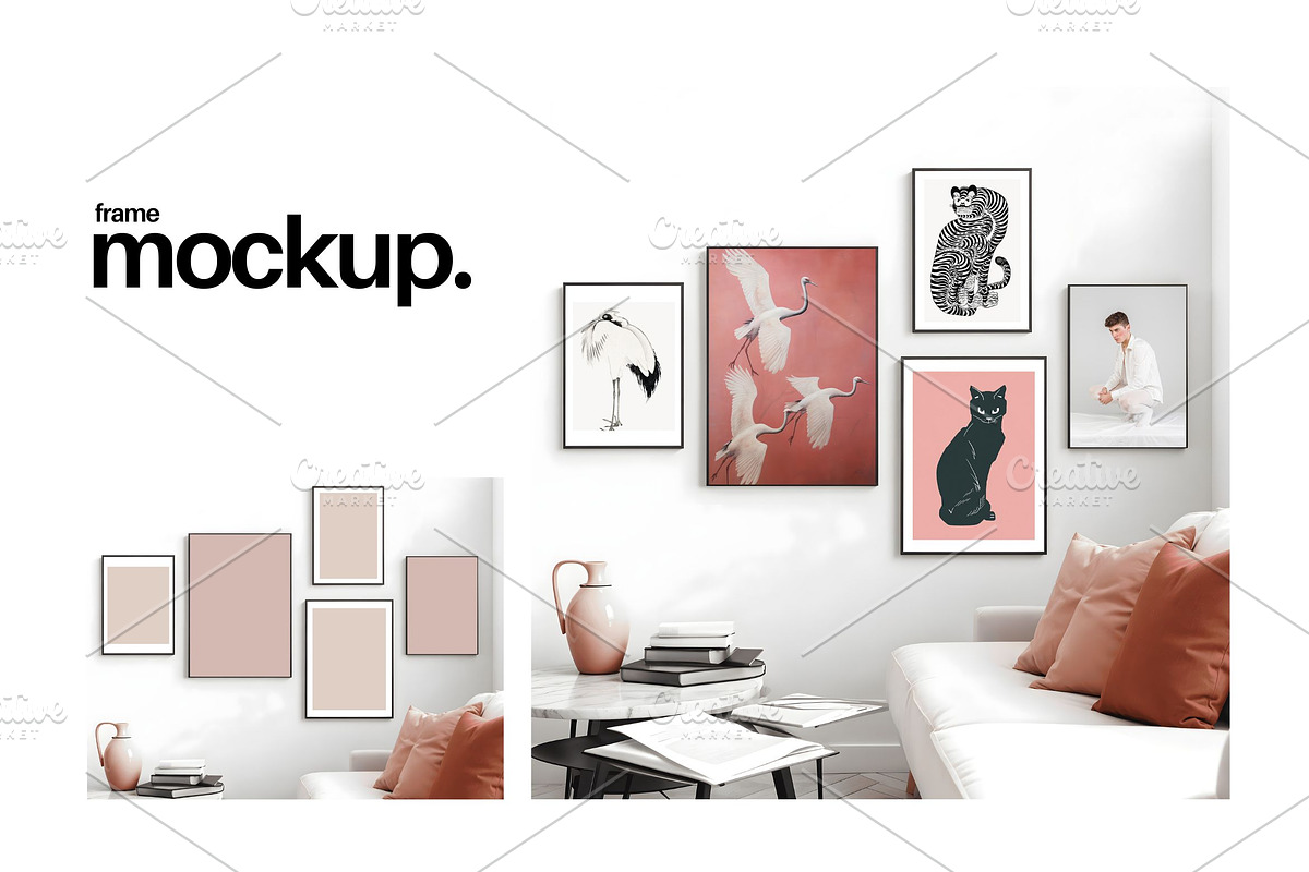 Frame Mockup #819, Black Portrait, a Print Template by Kzara Visual Concepts