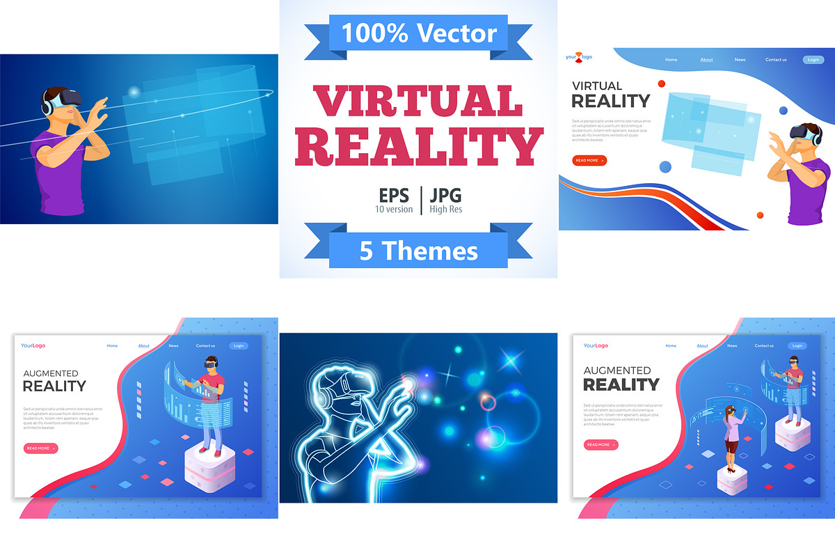 Virtual Augmented Reality Themes, an Education Illustration by TAlex (Photo 1 of 6)