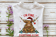 I'm Fine Everything is Fine Xmas Png, an Illustration by DreamPrint404 (Thumbnail 2 of 7)