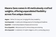 Mavora Sans Typeface - 45 Weights, a Sans Serif Font by HipFonts (Thumbnail 6 of 10)
