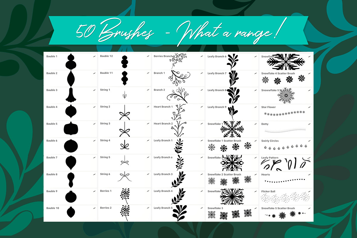 Christmas Procreate Asset Kit &, a Brushes & More by DeloresArt (Photo 2 of 14)