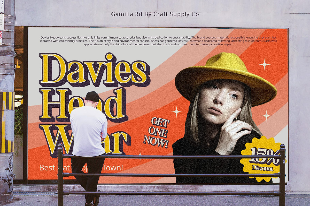 Gamilia 3D, a Serif Font by Craft Supply Co. (Photo 6 of 8)
