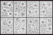 Stress Relief Flowers Coloring Pages, an Illustration by protabsorkar11 (Thumbnail 4 of 8)