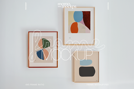 Gallery Wall Frame Poster Mockup PSD