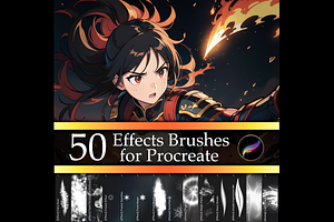 50 Effects Brushes For Procreate