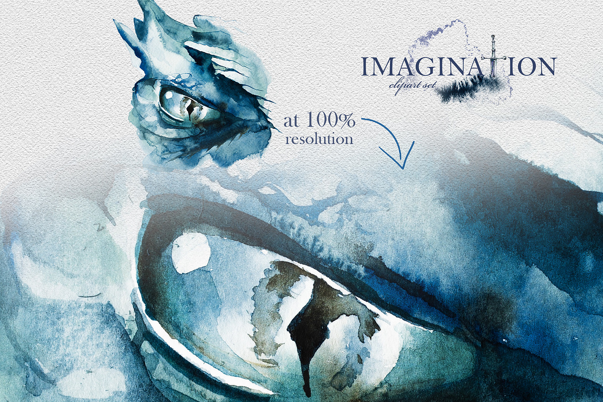 Watercolor Imagination Clipart Set, a Person Illustration by ArtCreationsDesign (Photo 4 of 7)