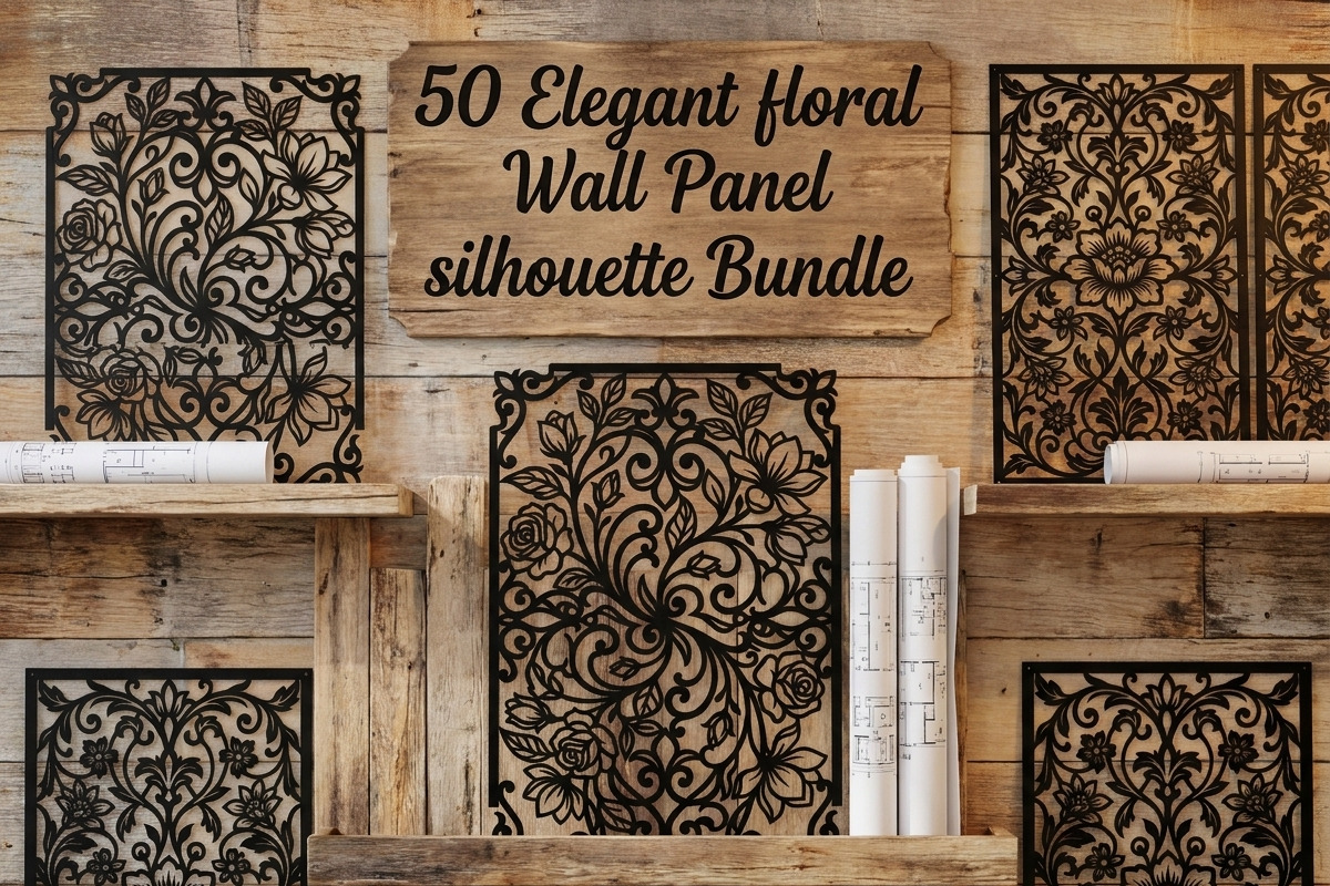 50 Elegant Floral Wall Panel, a Decorative Illustration by Amazin_art (Photo 1 of 27)