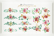 Watercolor & Glitter-Botanical Pack, a Decorative Illustration by Moon Starer Studio (Thumbnail 8 of 9)