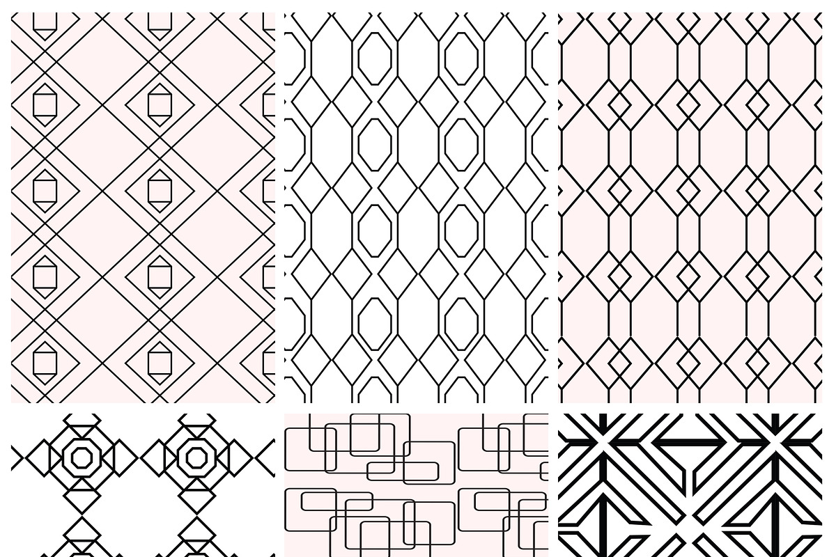 Monoline Geometric Patterns, a Pattern Graphic by Pixavics (Photo 6 of 9)