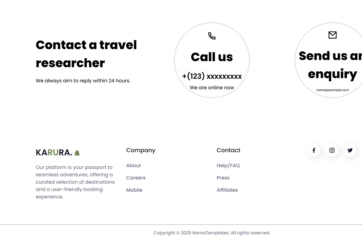 Karura–Camping Website Template, a Landing Page Template by NomaTemplates (Photo 12 of 13)