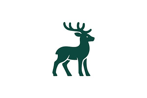 Minimalist Forest Stag Logo, a Branding & Logo Template by Vectorium Studio