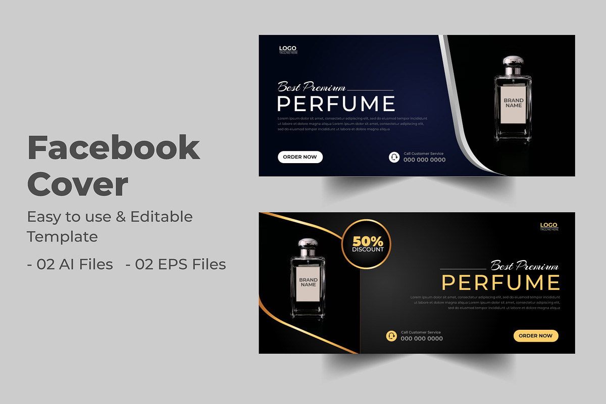 Perfume Facebook Cover Template, a Social Media Template by