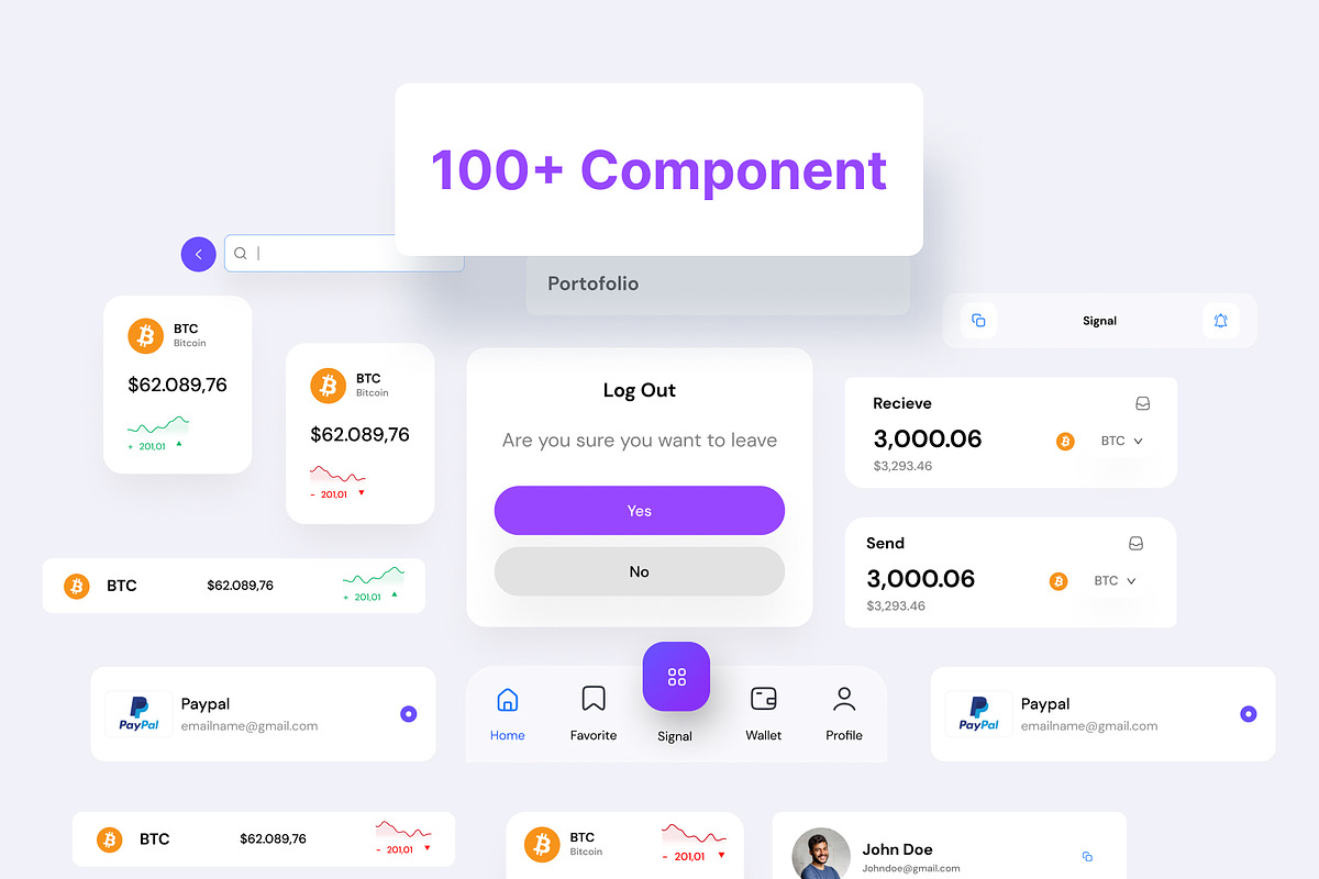 Crypto Wallet | Mobile App Ui Kit, an App Template by Pixel Blend (Photo 4 of 6)