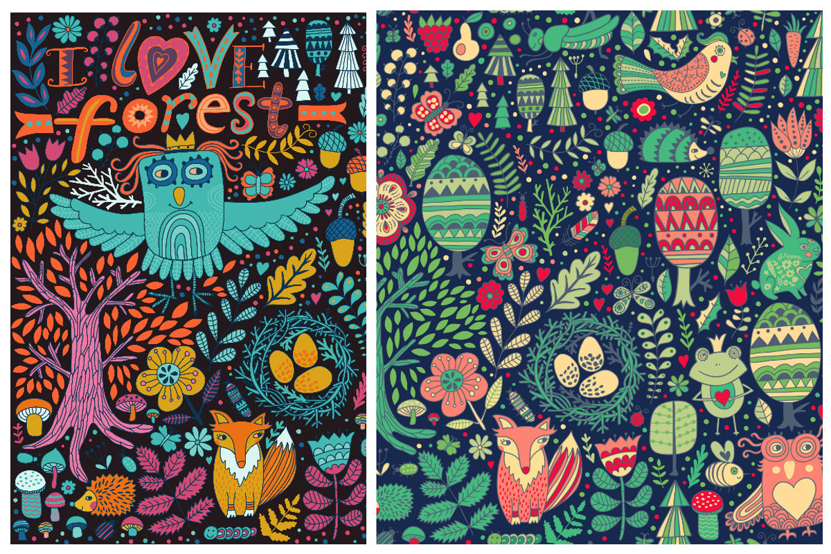 Forest handrawn doodle collection, an Animal Illustration by Markovka (Photo 4 of 7)