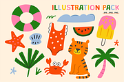 Summer Vibes Illustration Pack!, an Illustration by The Art Lab by Anka F. (Thumbnail 1 of 7)