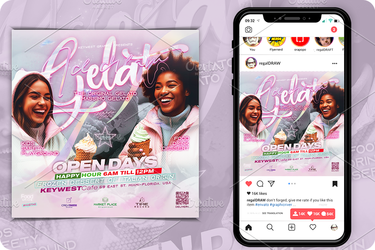 Gelato Flyer, a Flyer Template by regalDRAW