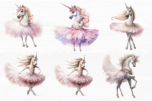 Ballerina Unicorn Clipart