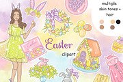 Easter Clipart, a Seasonal Illustration by GlamArtZhanna (Thumbnail 1 of 3)