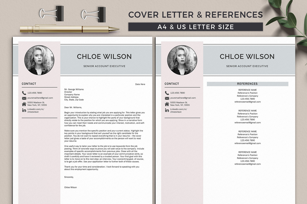 Modern Resume Template Word, a Resume Template by Klamp Studio (Photo 5 of 10)