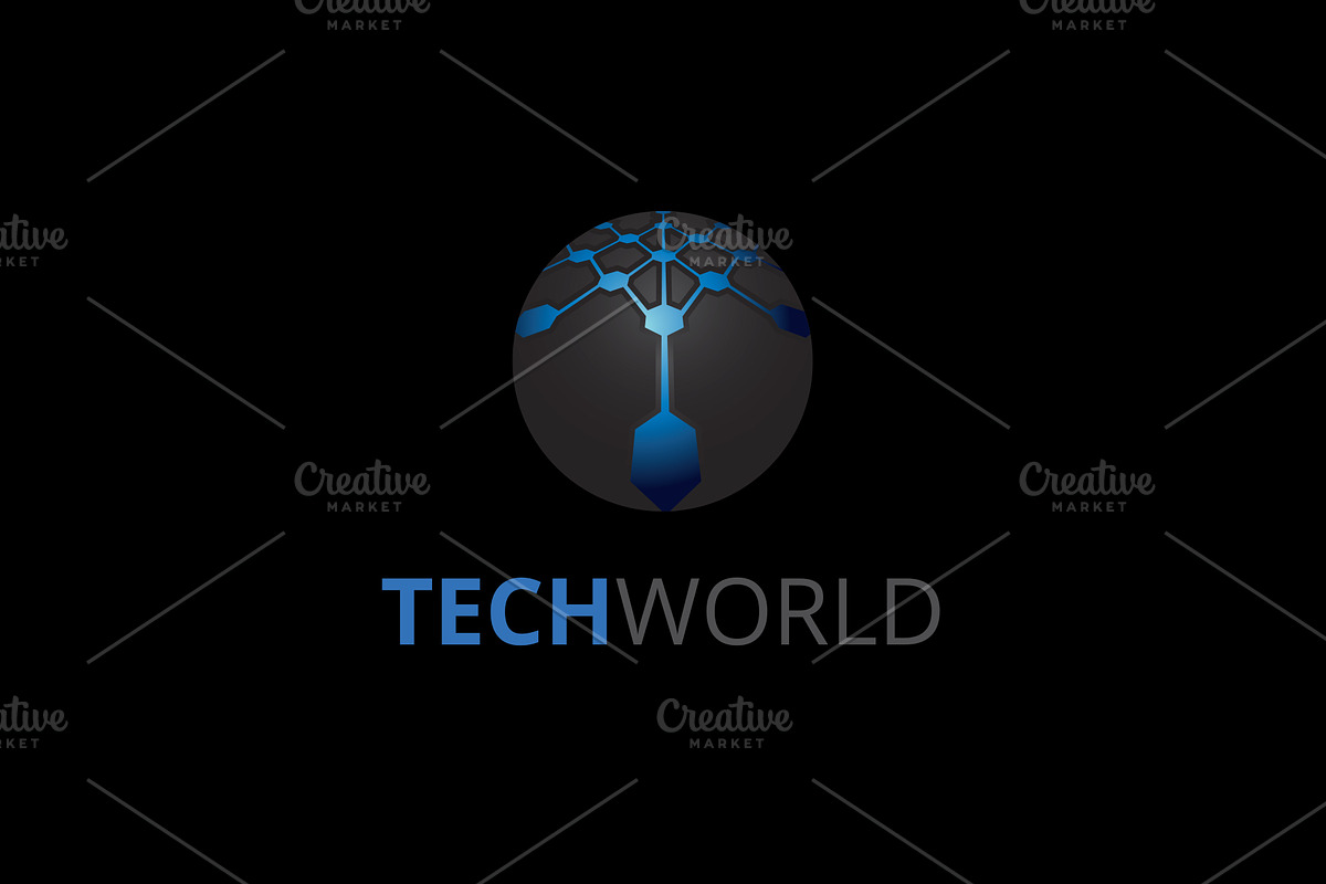 Tech World Logo, a Branding & Logo Template by Maraz Logo